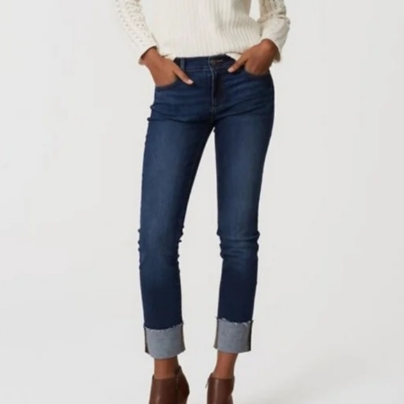 LOFT Denim - Loft Cuffed Hem Straight Jean Size 20
